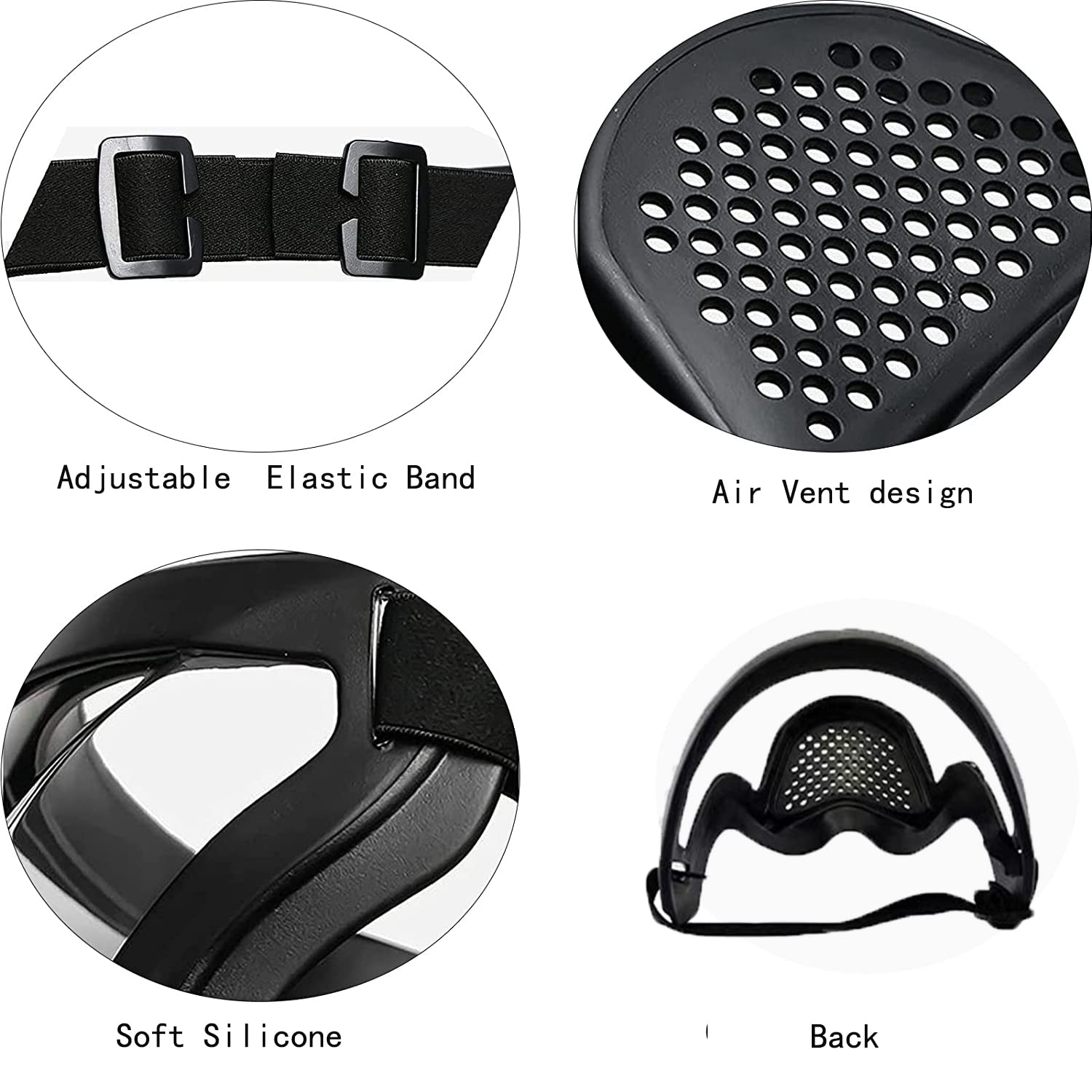 Full Face Protective Shield for Adults - Anti-Fog Safety Mask for Construction, Woodworking, Motorcycle, Cycling & Skiing, Adjustable Head Strap, Lightweight Polycarbonate Visor