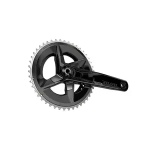 SRAM Rival AXS Crankset - 160mm 12-Speed 46/33t 107 BCD DUB Spindle Interface BLK D1