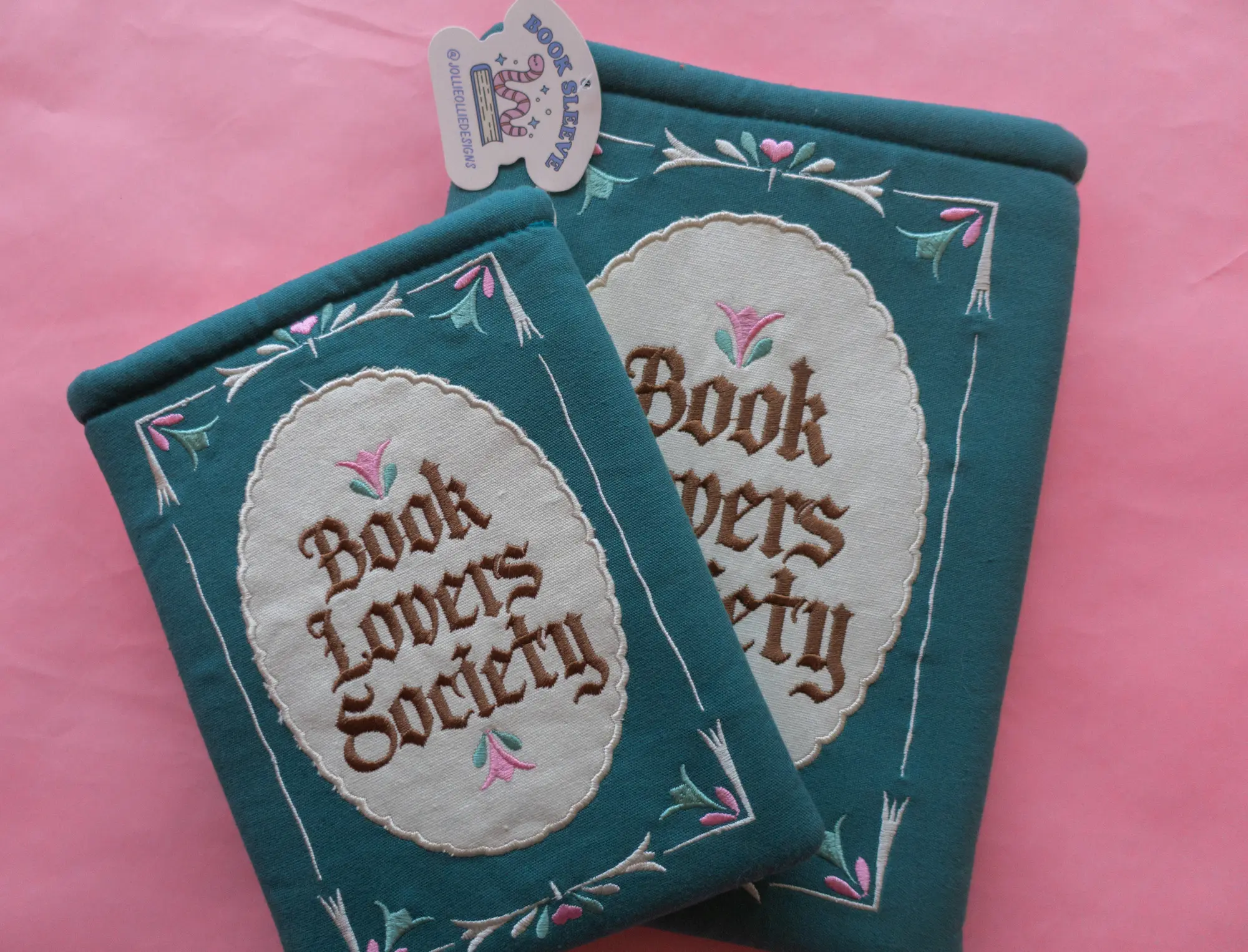 Book Society Embroidered Book/Kindle Sleeve Book Society Embroidered Book/Kindle Sleeve