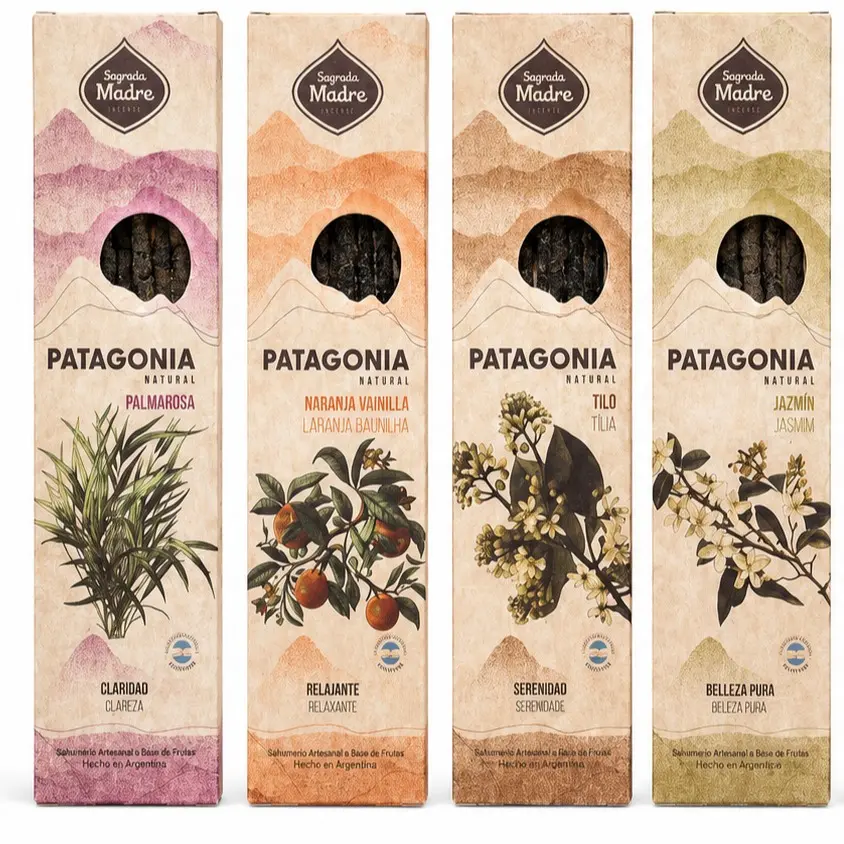 Patagonia Incense Sticks | Rosehip | Palmarosa | Linden | Vanilla | Carob