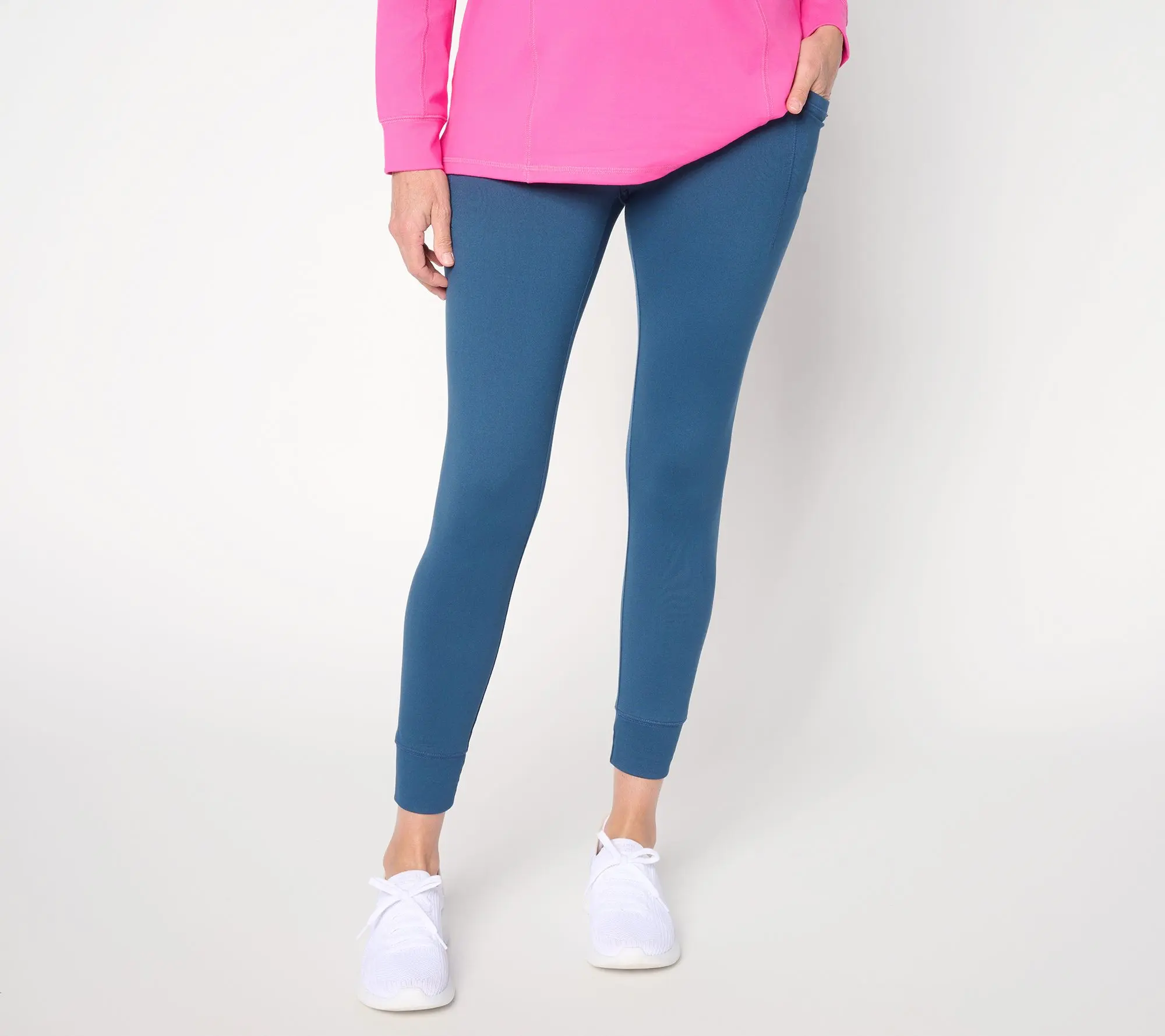 Belle Body by Kim Gravel Petite Athletic Jersey Pocket Pocket Jogger