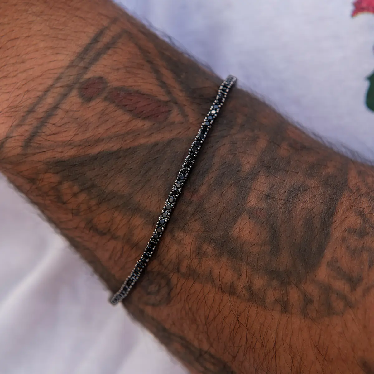 GLD Diamond Tennis Bracelet in Black- 2mm - Perfect Gift #tiktokshopsummersale