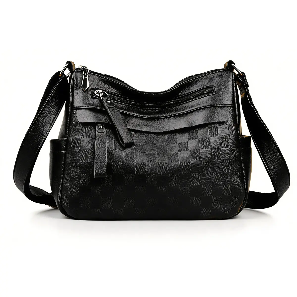 Elegant Minimalist Casual Shoulder Bag , Fashionable Soft Multi-layer Design Shoulder Bag, Trendy Versatile Large Capacity Crossbody Bag for Daily Use