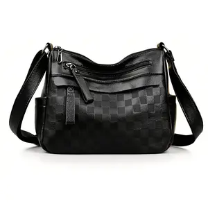 Elegant Minimalist Casual Shoulder Bag , Fashionable Soft Multi-layer Design Shoulder Bag, Trendy Versatile Large Capacity Crossbody Bag for Daily Use