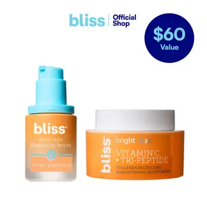 Bliss Vitamin C + Tri-Peptide Face Serum + Brightening Moisturizer Set