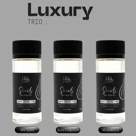 Luxury Fragrance Oil Bundle by H&L Scents – My Love, Ritz Carlton, Marbella | 100% Pure Diffuser Oils Aroma Infusion Vanilla