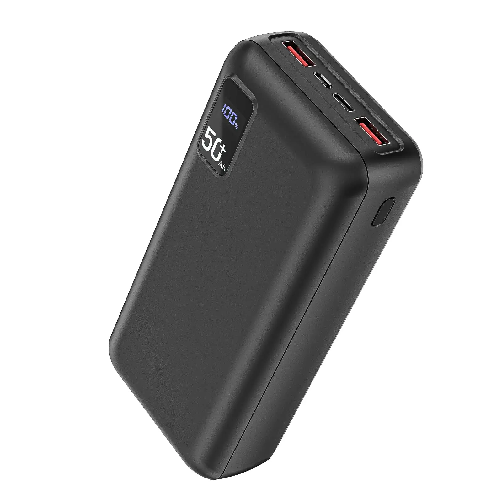 Evary 50000mAh Large Capacity Fast Charging Power Bank 22.5W PD4.0 QC4.0 USB-C Ports for iPhone Samsung Smartphones Travel Essential Portable Battery Pack