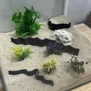 Aquarium ecological corner retaining wall, Multifunctional biomimetic retaining board for reptiles, fish and shrimp, landscape accessories for housing tanks, 3D printed fish tank corner retaining wall