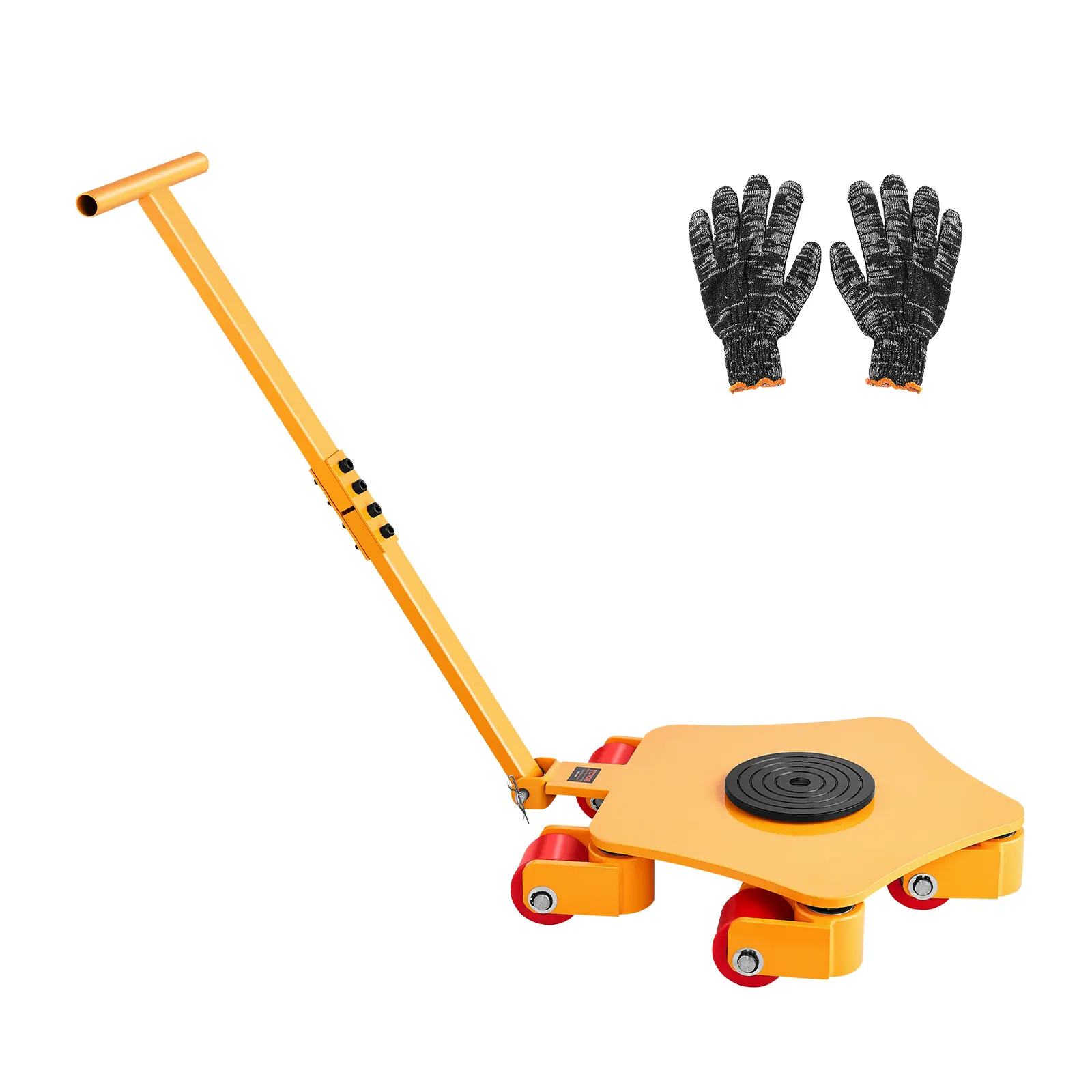 【DealsForYouDays】VEVOR Machine Skate, 8800 lbs Machinery Moving Skate, Machinery Mover Skate with 360° Rotation Cap and PU Swivel Rollers, Heavy Duty Industrial Machinery Mover with Handle for Warehouse, Workshop
