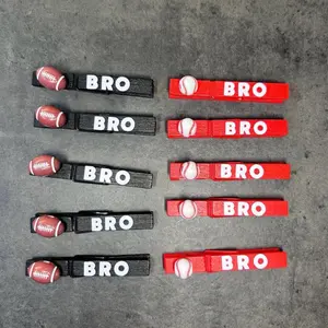 BRO football & baseball Sports Clips & cheer pins For clipping backpacks at any game, competition, practice or tournament! Boys and Girls both will love trading these pins!