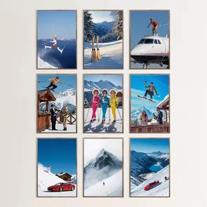 Ski Poster, Photography Prints, Ski Prints, Ski Wall Art, Fine Art Print, Modern Art Print, Aesthetic Room Decor, Museum Quality Wall Art bedroom art print bundle set movie poster vintage unframed option pop culture frameless canvas funny toilet museum-qu