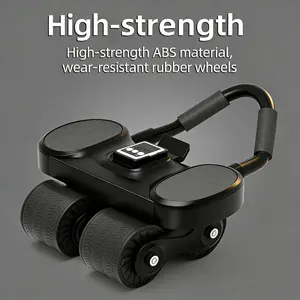 Core Strengthening Automatic Rebound Ab Roller | Timer, Elbow Support & Knee Mat for Safe Abs Workouts at Home