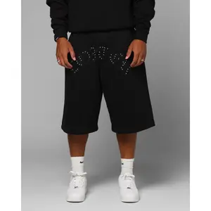 Loiter Destruct Sweat Shorts Black