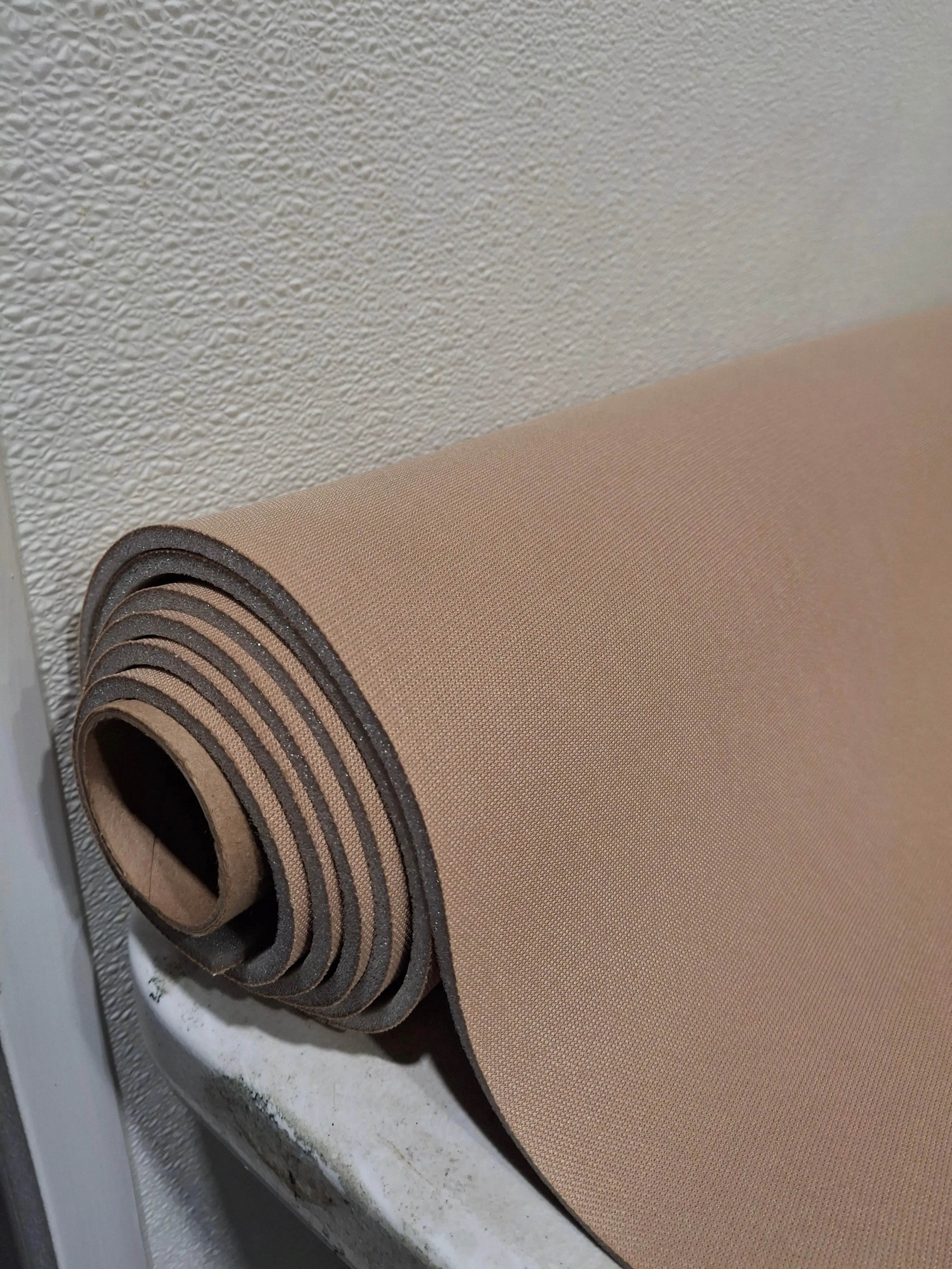 Dark Beige Headliner Fabric with Foam Backing Sold By The Yard 60"wide