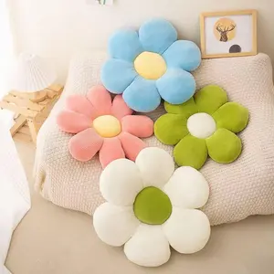 Daisy Flower Plush Cushion Colorful Petal Throw Pillow Plush Toy Sofa Cushion Home Decoration Office Nap Headrest Pillow Gift