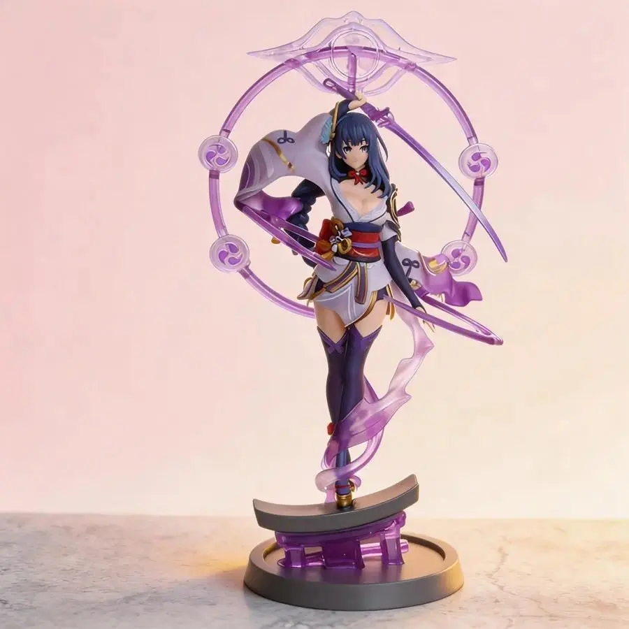 Genshin Impact Raiden Shogun 28cm Anime Figure GK Statue Model High Quality Detailed Craftsmanship