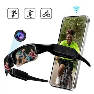1080P HD Smart Camera Glasses,Wearable Smart Glasses,Sunglasses With Picture Video Recording,Camera Eyewear,Polarized Lens Sunglasses,Wifi Wireless Transmission,Loop Recording,For Outdoor Sports,Biking,Hiking,Fishing,Men Gifts,Wearable Devices