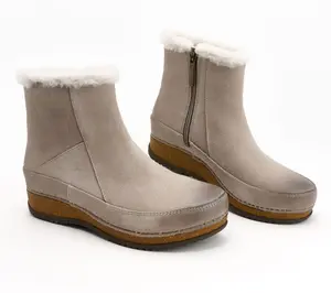 Dansko Leather Fur Lined Ankle Boots - Mitzy