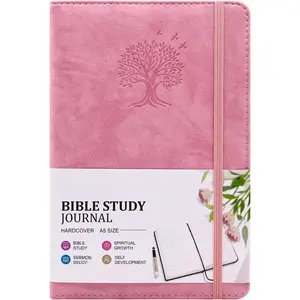 Leather  Study Journal Scripture Notebook - Christian Note Taking Kit with Guided Prompts - Inspirational Religious Gifts - Faith Based Stationery Accessories for Church, Small Group ()