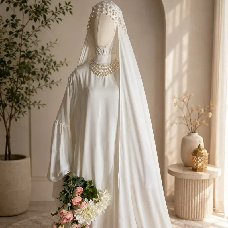 Burqa and dress bridal set