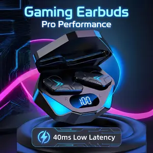 Wireless Bluetooth 5.3 Earbuds Low Latency Gaming Headphones HD Stereo Sound Comfort Fit 30H Playtime for Workout Running