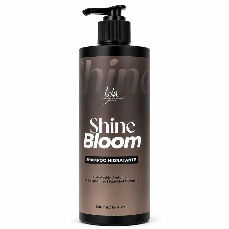 BXA Professional Shine Bloom Hydrating Shampoo, 16 Fl Oz (500 mL), Moisturizing Hair Shampoo for Dry Hair, Everyday Hair Care, Softness and Natural Shine