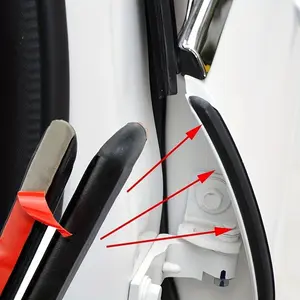 2pcs Car Door Rubber Seal Strip, Car Door Protector, Weatherstrip for B Pillar Protection, Universally Applicable, Made of Synthetic Rubber