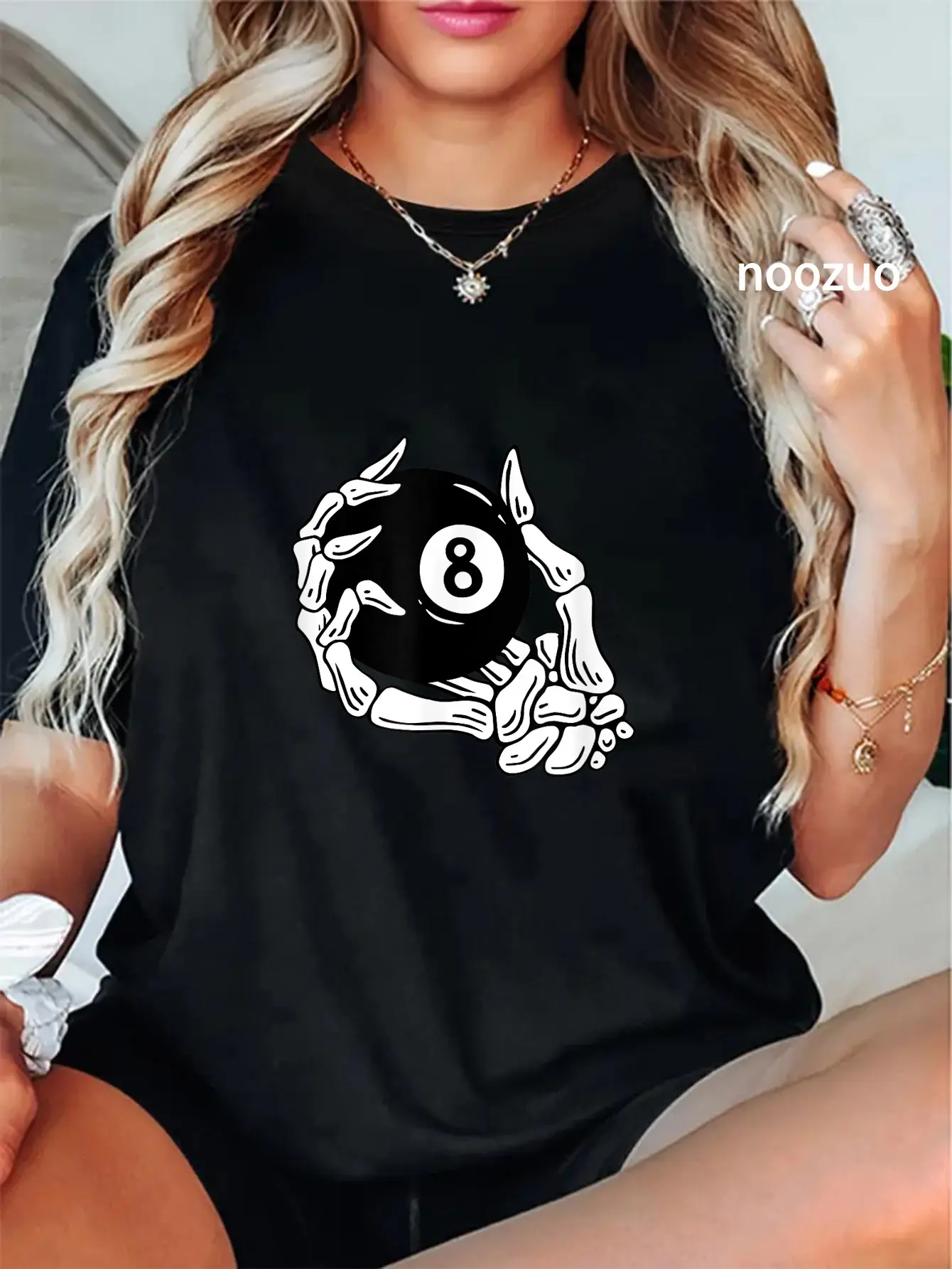 100% Cotton Unisex Pool billiards vintage 8 eight ball T-Shirt Casual Graphic Printed Tee