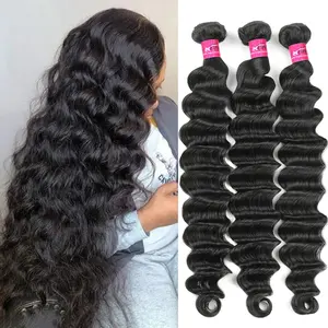 Thick Loose Deep Wave Human Hair Bundles Raw Human Hair Weave Brazilian Body Wave Quick Weave Extensions 1/3/4 Bundles #TiktokShopSpringGlowUp
