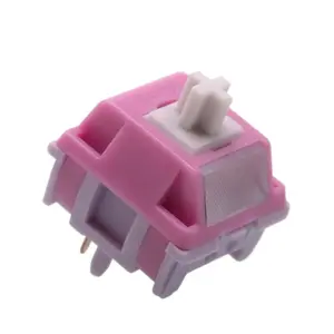 Hibiscus Flowers V2 Linear Switches - 42g, Pre-Lubricated, 5-Pin Hot-Swappable, T3 Stem, HMX Factory-Made for MX Keyboards