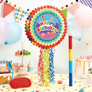 WERNNSAI Piñata -  Party Supplies Piñata Bundle with Blindfold and Bat for Boys Kids Birthday Christmas&Anniversary&Fiesta Carnival Celebration&Room Decoration(15.7" x 12.2" x 3.1")piñata para fiesta&cumpleaños temático&decoración de cumpleaños niños