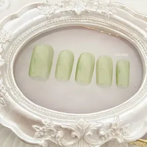 Jade Pastel Nails - Perfect for Any Occasion (Photo Sample) Medium Square
