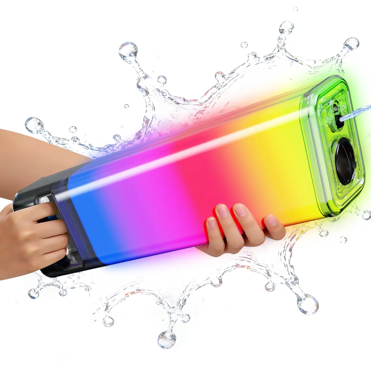 LED Water Gun Squirt Gun - 28 ft Range ABS Plastic Beach Shooter with Pump-and-Shoot Simplicity, Easy to Fill Kids' Outdoor Summer Play Equipment, Cool Gifts for Ages 8+ Boys, Squirt Guns, Led Watergun