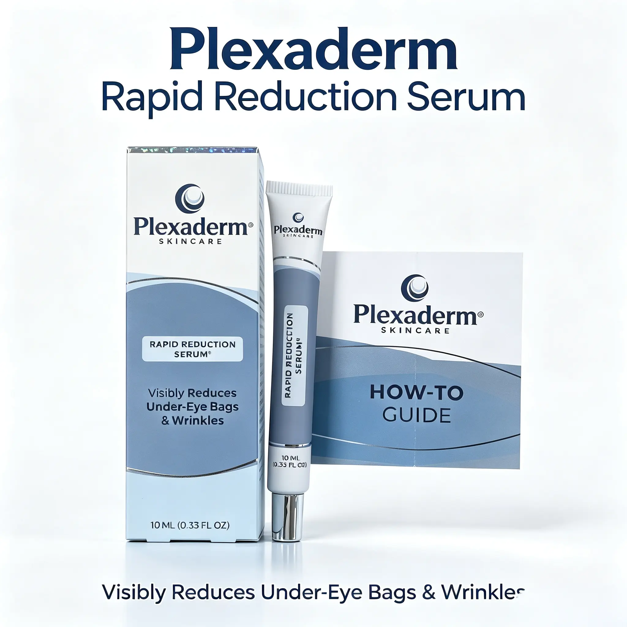 Plexaderm Rapid Reduction Anti-Aging Eye Serum 10ml, Fast Acting Instant Lift Treatment for Under-Eye Bags, Saggy Skin, Dark Circles & Crow’s Feet Wrinkles, Makeup Friendly Daily Eye Tightening Serum for Women & Men