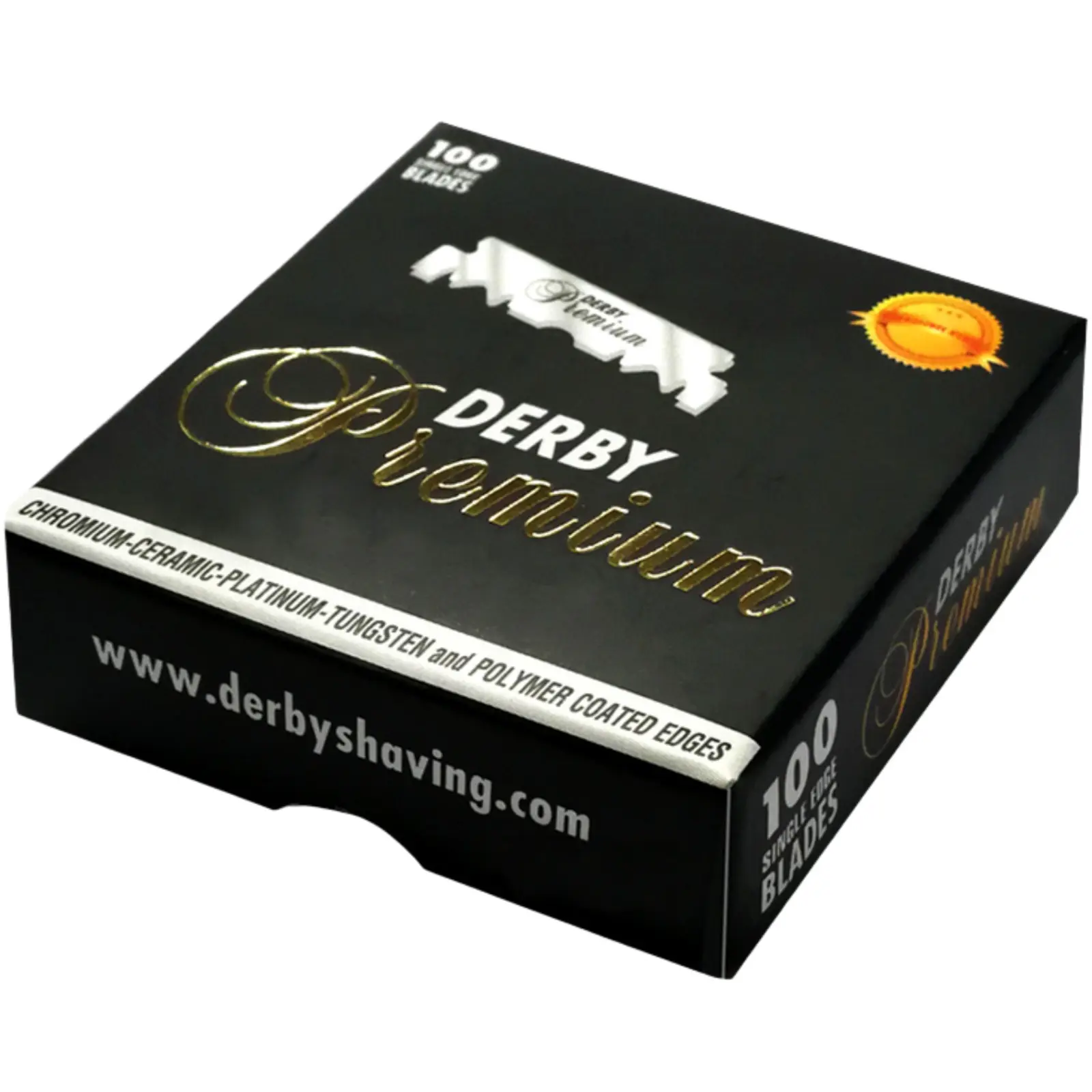 Derby Premium Platinum Steel Durable Single Edge Shaving Razor Blades, 100-Count for Straight Razors – Beauty & Personal Care Shave Accessory, Shaving Razors