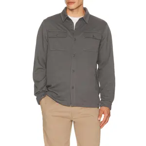 Vuori Waffle Shirt Jacket in Dark Pewter