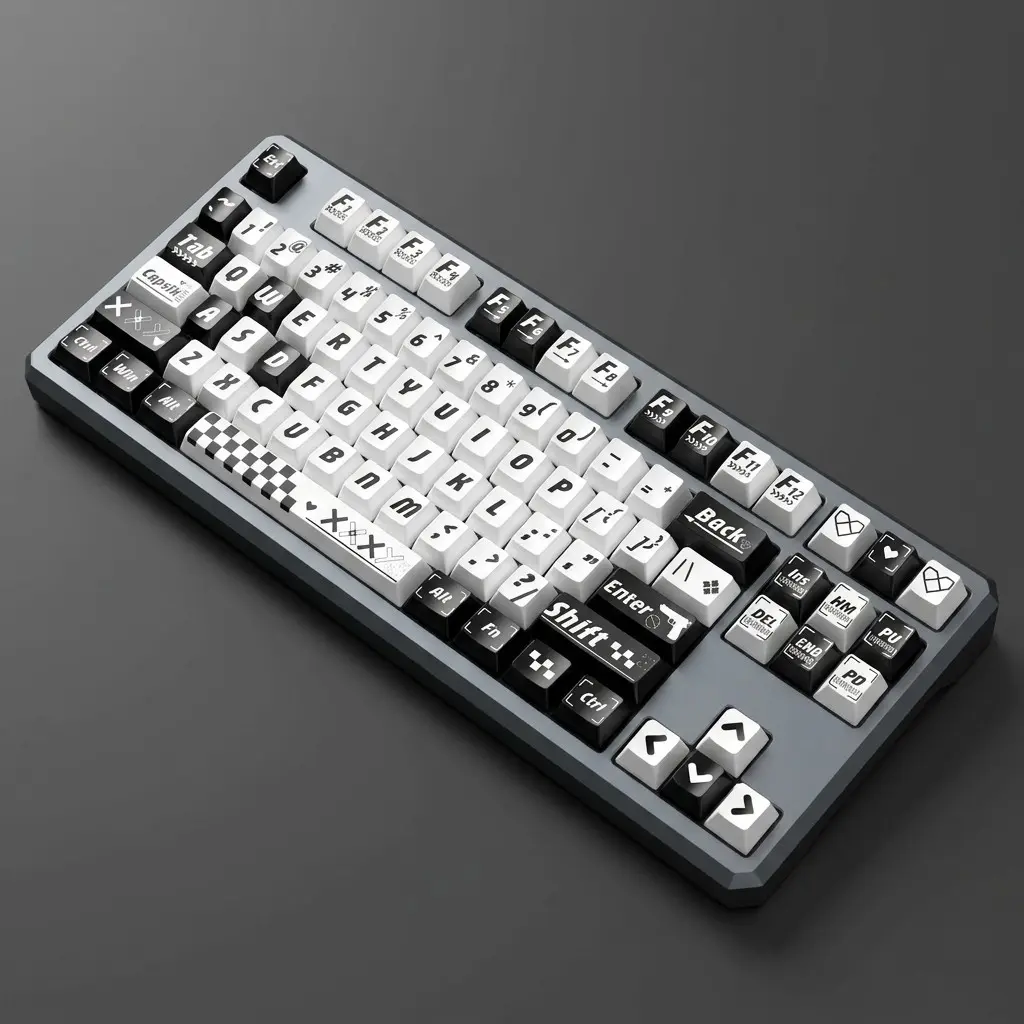 Cool Through-Print Keycap Collection, Transparent Crystal Light-Transmitting Design, Customizable Keyboard Accessory, Side Printed Keycaps, Keycaps For Mechanical Keyboard