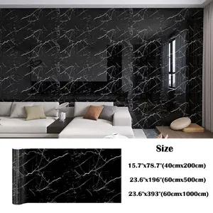 Self Adhesive Marble Texture Wallpaper, Waterproof Oil Proof Sticker, Peel and Stick Contact Paper for Kitchen Countertop, Cabinet & Bathroom