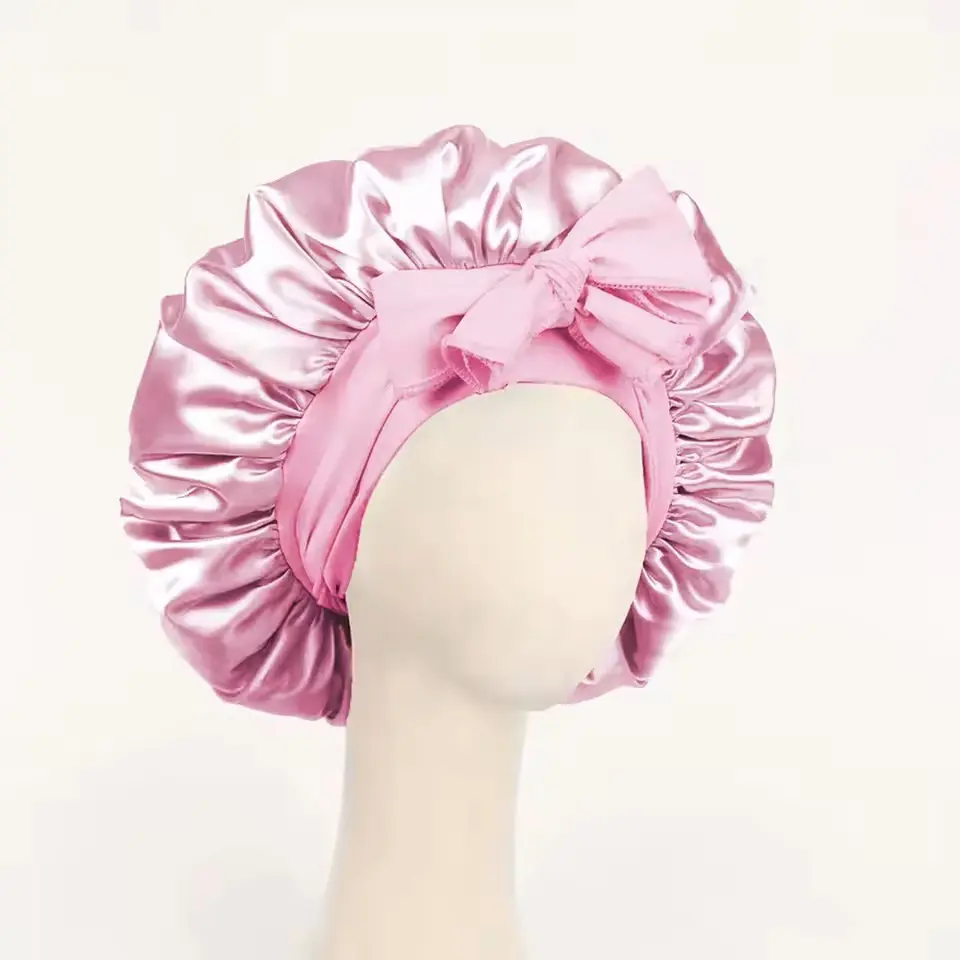 Mylockme Hair Women Satin Sleeping Hat Night Sleep Cap Hair Care Bonnet Nightcap For Women Men Unisex Cap Bonnet De Nuit Shower Turban