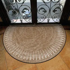 Semicircular Door Mat, Durable Entrance Door Mat, Decorative Floor Carpet for Home Living Room Bedroom Hotel Dining Room, Home Decor Rugs
