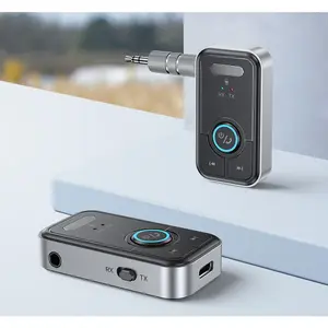 Premium Pro Bluetooth 5.3 Transmitter Receiver,2-in-1 Wireless Transmitter for TV/Headphones,Gym,Bluetooth Receiver for Car/Home Stereo