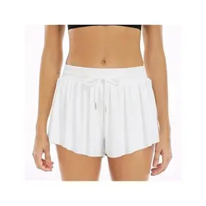 Flowy Shorts for Women Butterfly Shorts 2 in 1 Athletic Workout Gym Biker Running Shorts with Pockets