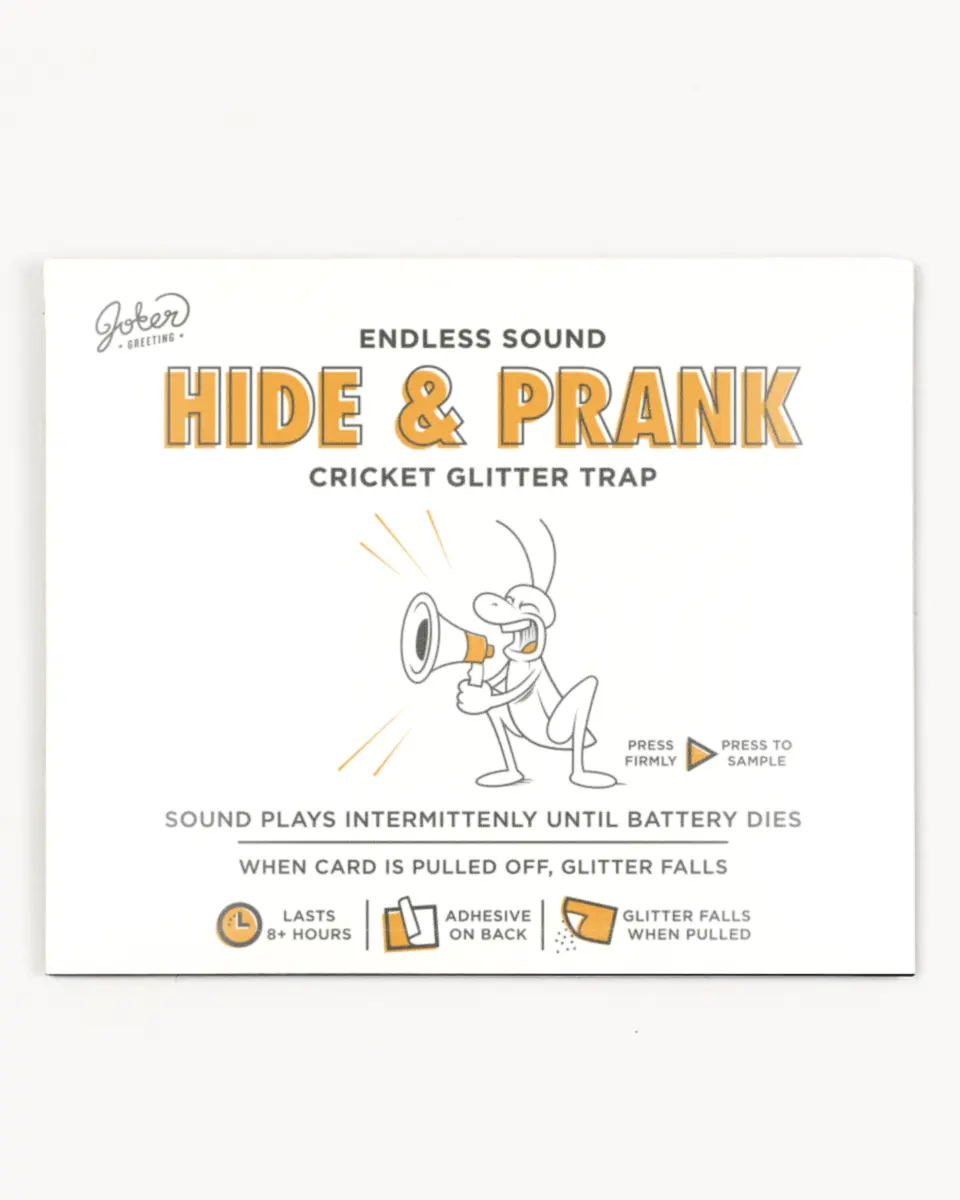 Hide & Prank Cricket Glitter Trap