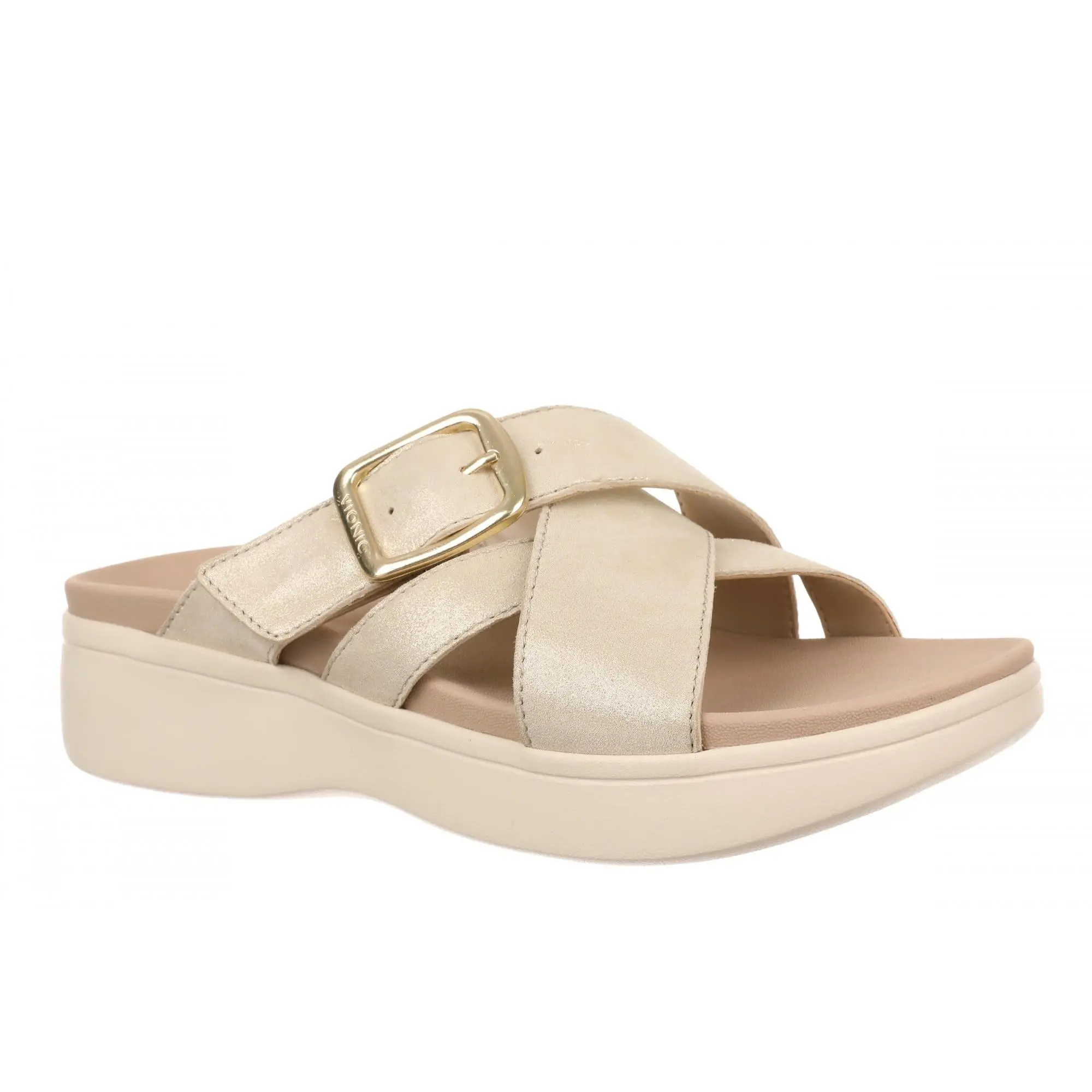 Vionic Starla Women's Orthotic Slide Sandal - Adjustable Buckle Comfort Platform