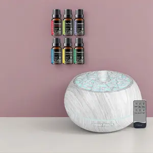 550ml Aroma Diffuser Humidifier & Air Purifier with 6 Essential Oils, Remote Control, Waterless Fragrance Oil Diffuser, Home Humidifier for Anxiety Relief, Flower Humidifier, Therapeutic Essential Oil Aroma Diffuser d is ff user