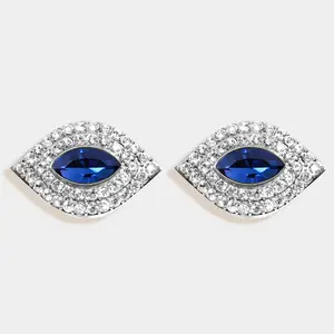 Evil Eye Silver Sapphire Shoe Charms