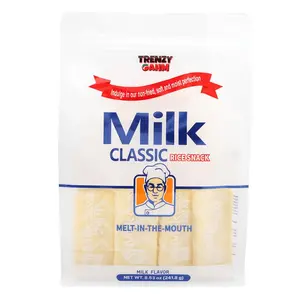 Trenzy Gahm Milk Classic Rice Snack - Creamy Milk Flavor Crispy Snack Individually Wrapped Melt In The Mouth Crunchy Korean Rice Cake Treat - Ricecakes