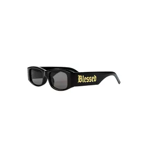 Blessed Black/Gold Square Rectangle Sunglass