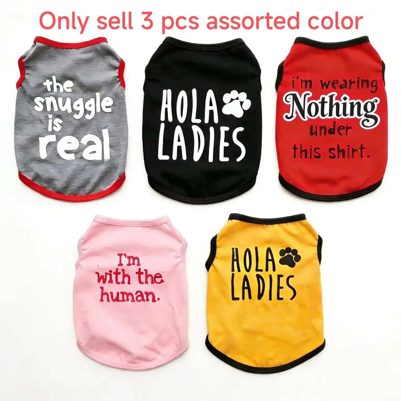Set of 3 Dog Cat Trendy Vest, Adorable Pet Clothing, Suitable for Small Medium Dogs and Cats, Festival Party, Elastic Spring Summer Sport Vests, Puppy Clothes, Clothes, Husky Clothes