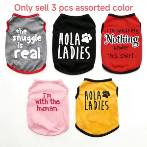 Set of 3 Dog Cat Trendy Vest, Adorable Pet Clothing, Suitable for Small Medium Dogs and Cats, Festival Party, Elastic Spring Summer Sport Vests, Clothes